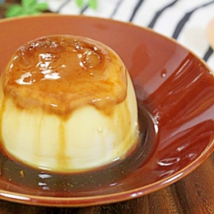 材量3つ、レンジで作る…❤お手軽『本格プリン』❤